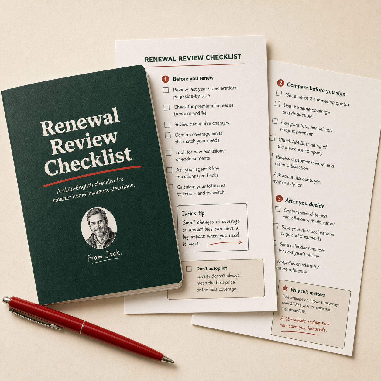 Renewal Review Checklist product mockup